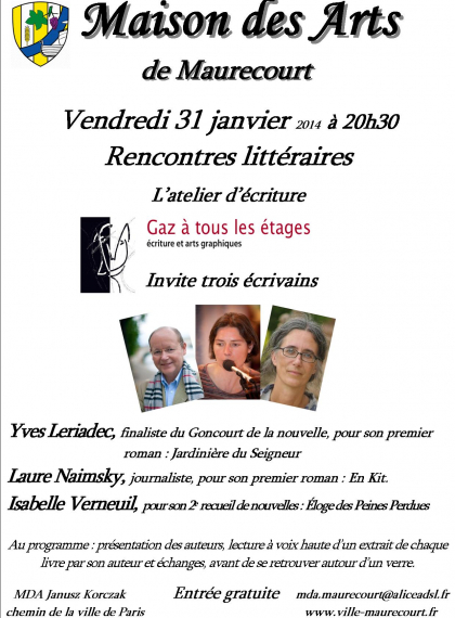Rencontre littéraire janvier 2014