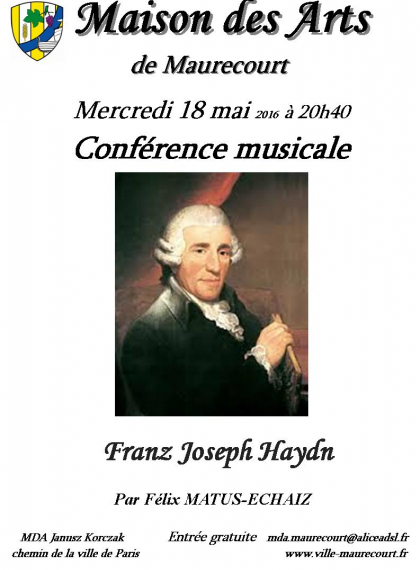 Conférence musicale à la MDA : Joseph Haydn 