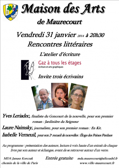 Rencontre littéraire janvier 2014