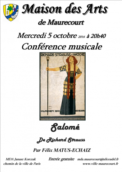 Conférence musicale à la MDA : Salomé