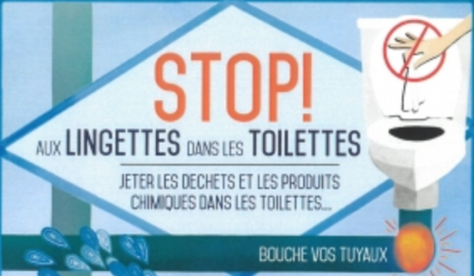 stop aux lingettes dans les toilettes